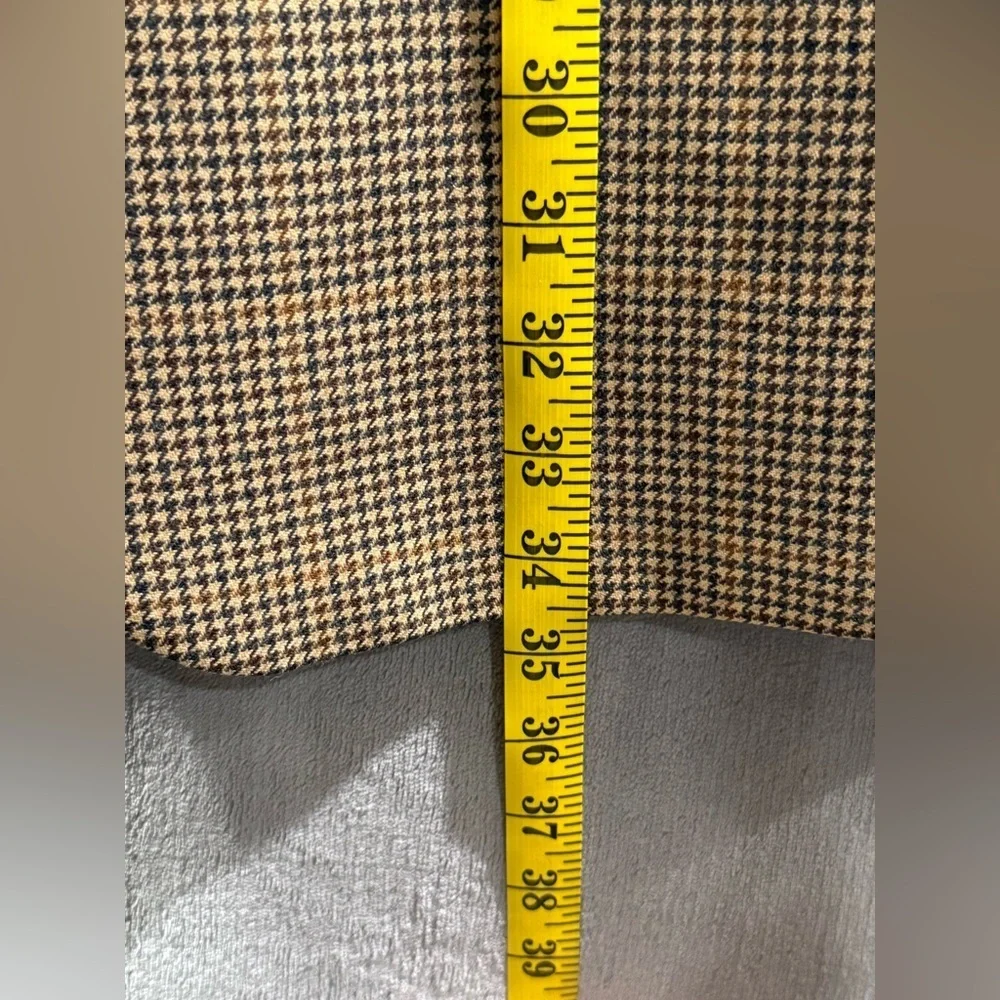 Brooks Brothers 46L‎ Houndstooth Blazer Sport Coat 3 Button 100% Wool